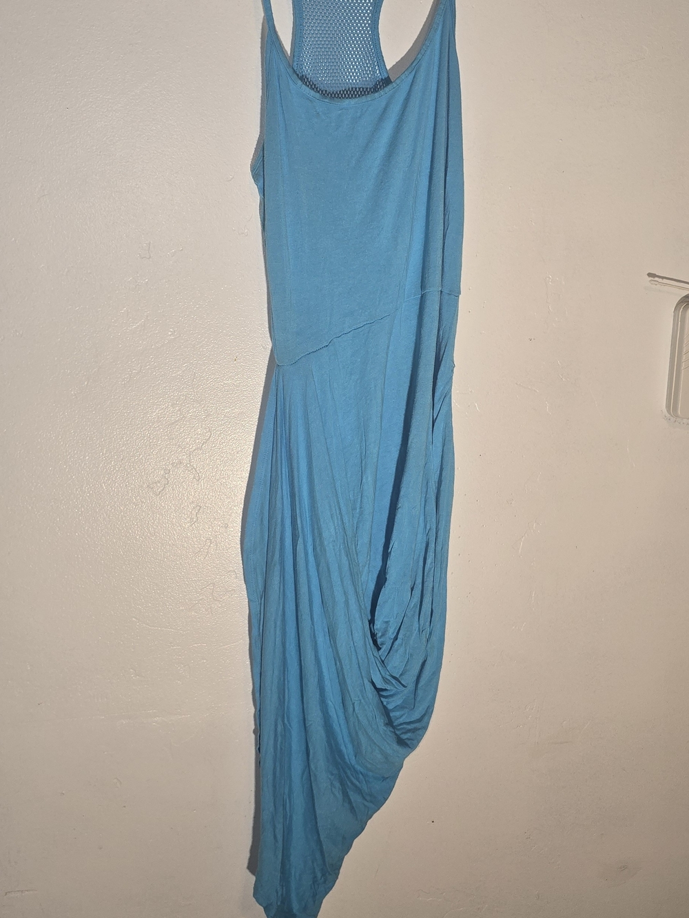 Bongo Blue Sleeveless Draped Maxi Dress